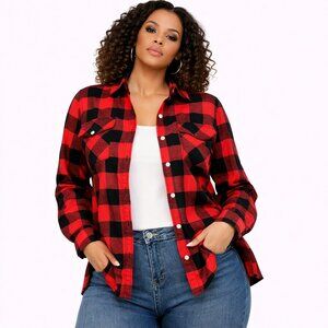 🖤❤️ Craft & Barrow Buffalo Plaid Button Down Shirt – Size XXL